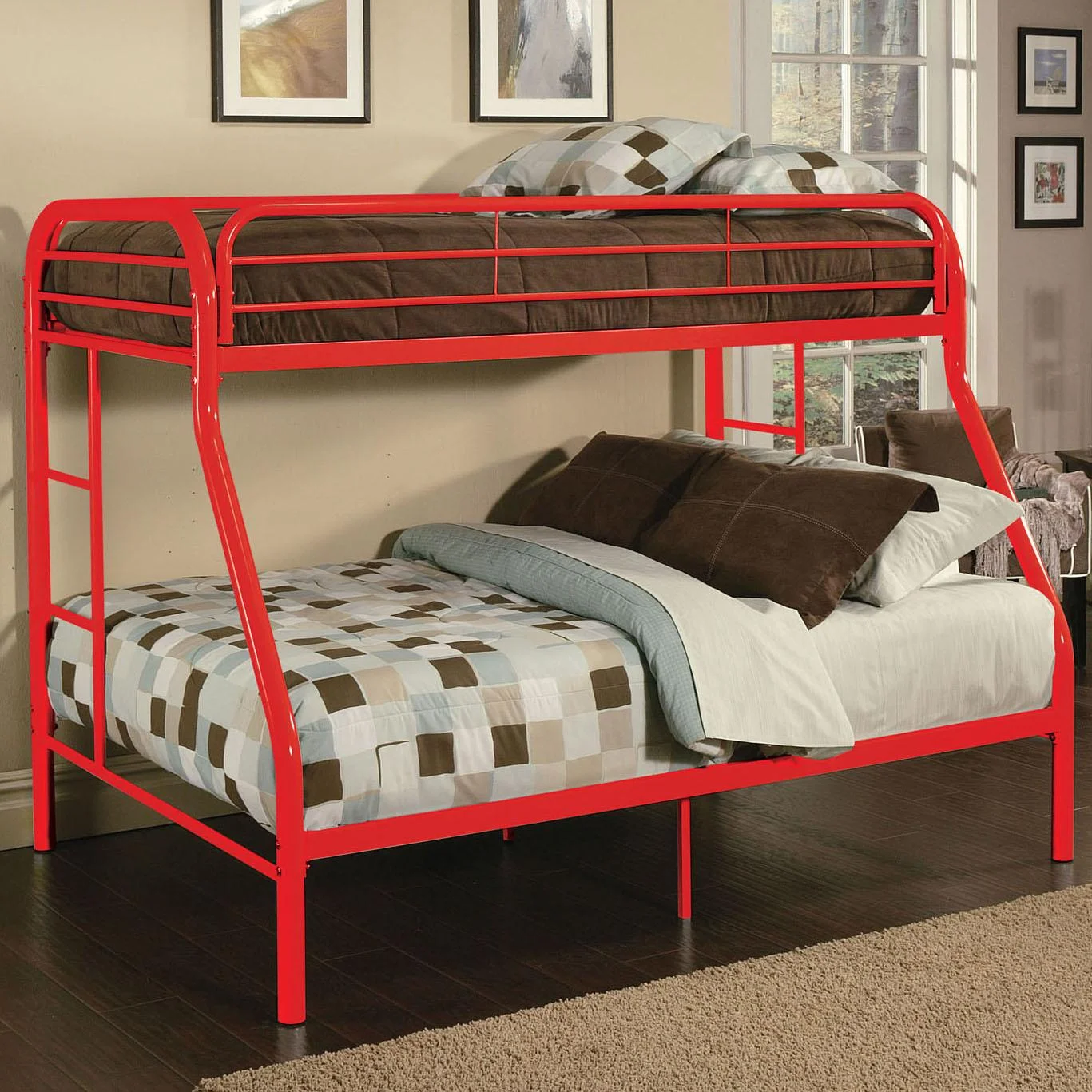 Acme Furniture Youth Bunk Beds 02053RD Contemporary Twin/Full Bunk Bed